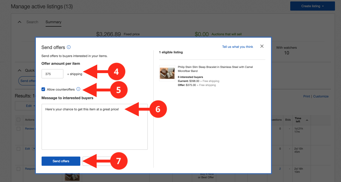 Sales Booster How to send eBay offers to watchers Size.ly Blog
